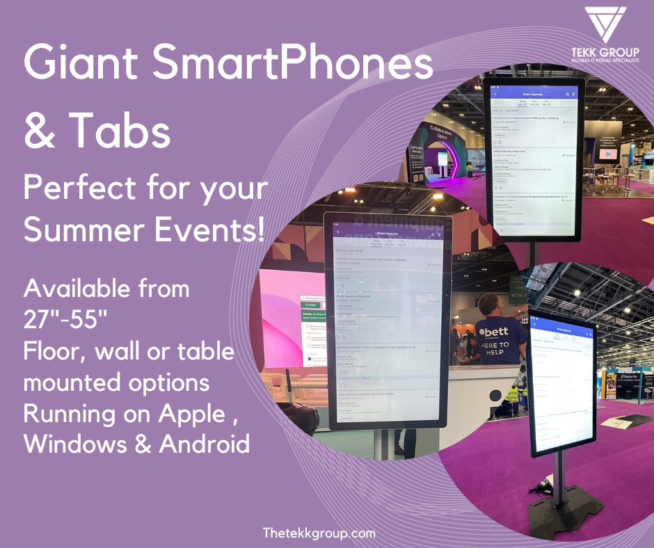 thetekkgroup's tweet image. Our Giant SmartPhones run Windows, Android and Apple, we can cover everything you need to make your event as interactive as possible. Currently being used all over the #bett2023 show at the ExCel, London!
#GiantSmartphone #GiantTab #SummerEvent #thetekkgroup #eventprofs