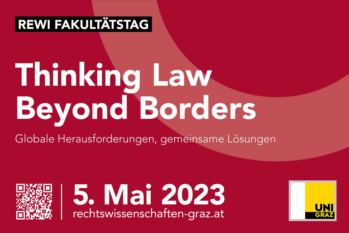 rewiunigraz's tweet photo. REWI FAKULTÄTSTAG ⭕ 5. Mai 2023!

#Klima, künstliche Intelligenz, Konflikt und #Frieden – unsere Zentren geben Einblicke in die Themen, die uns heute bewegen und die #Zukunft prägen werden.

#thinkinglaw #weworkfortomorrow #universityofgraz @UniGraz

➡ https://t.co/yHKzBs3BXy https://t.co/I1ayHo30De