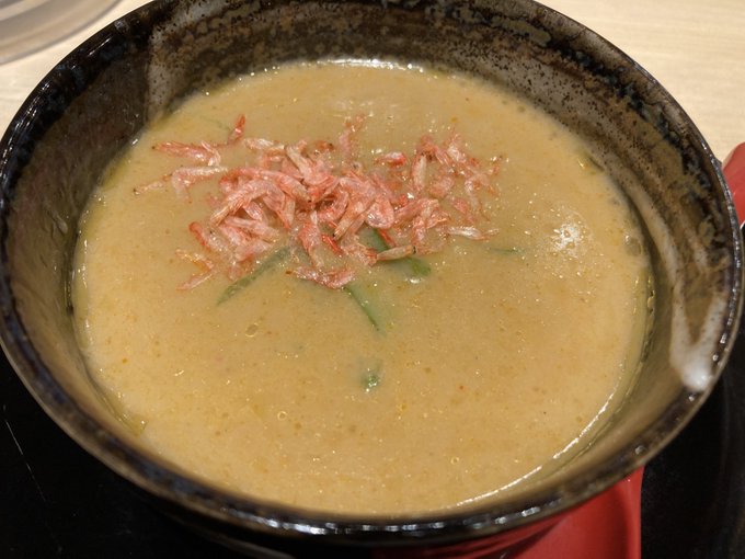 お昼に荻窪の益荒男で海老つけ麺。すごい海老味で大満足の一杯 