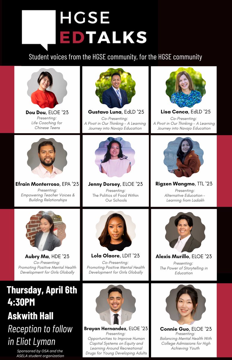So honored to present with my distinguished Ed.L.D. colleague, Gustavo Luna, at Harvard Graduate School of Education’s Ed Talks next week.  Gustavo and I will jointly present our learning from a recent visit to the Navajo Nation School District. #HGSE