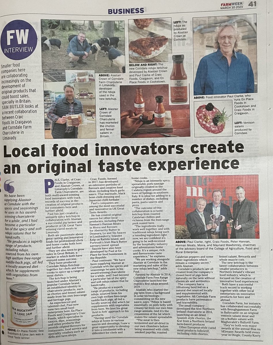 Sam Butler MBE (@dukeschomberg) on Twitter photo <a href="/farm_week/">FarmWeek</a> the story behind the new, spicy Nduja ketchup from <a href="/Corndalefarm/">Corndale Farm</a> charcuterie and <a href="/CraicFoods/">Craic Foods</a> #tasteexplosion <a href="/farm_week/">FarmWeek</a> the story behind the new, spicy Nduja ketchup from <a href="/Corndalefarm/">Corndale Farm</a> charcuterie and <a href="/CraicFoods/">Craic Foods</a> #tasteexplosion