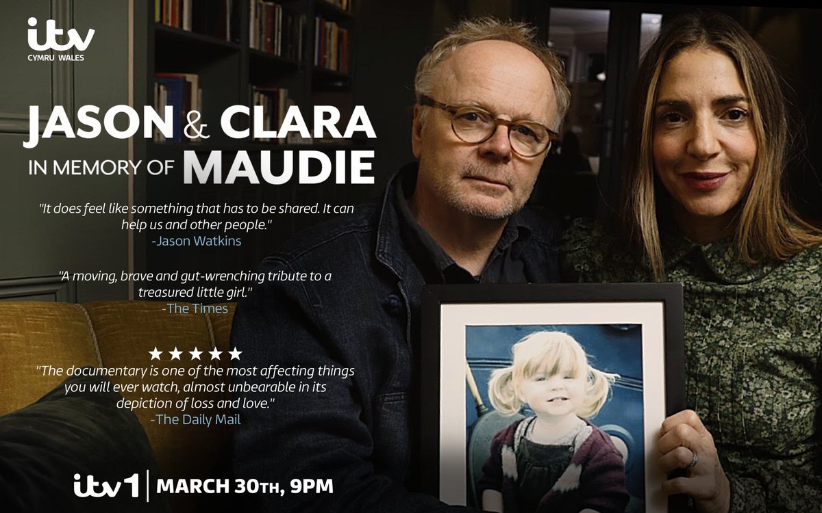 SLOW patrons, <a href="/Jason__Watkins/">Jason Watkins</a> &amp; <a href="/clarabetsy/">clara betsy francis</a>, feature in a documentary tonight (ITV1 9pm - Thurs 30/03/23) in memory of their Maudie. The doc raises awareness of parental bereavement and Sepsis and breaks down the taboos around  child loss.  A heartbreaking but necessary watch.