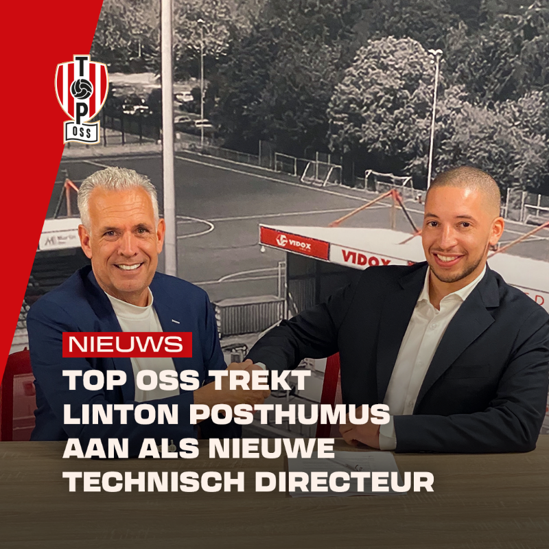 topossofficial's tweet photo. 🤝 𝓦𝓮𝓵𝓬𝓸𝓶𝓮 𝓽𝓸 𝓽𝓱𝓮 𝓽𝓮𝓪𝓶, 𝓛𝓲𝓷𝓽𝓸𝓷

⚽️ Hoewel er nog acht wedstrijden te gaan zijn, werkt TOP Oss al volop naar het nieuwe seizoen toe. 

🗞️ Een belangrijke stap daarin, is het aantrekken van een nieuwe technisch directeur: Linton Posthumus (33).