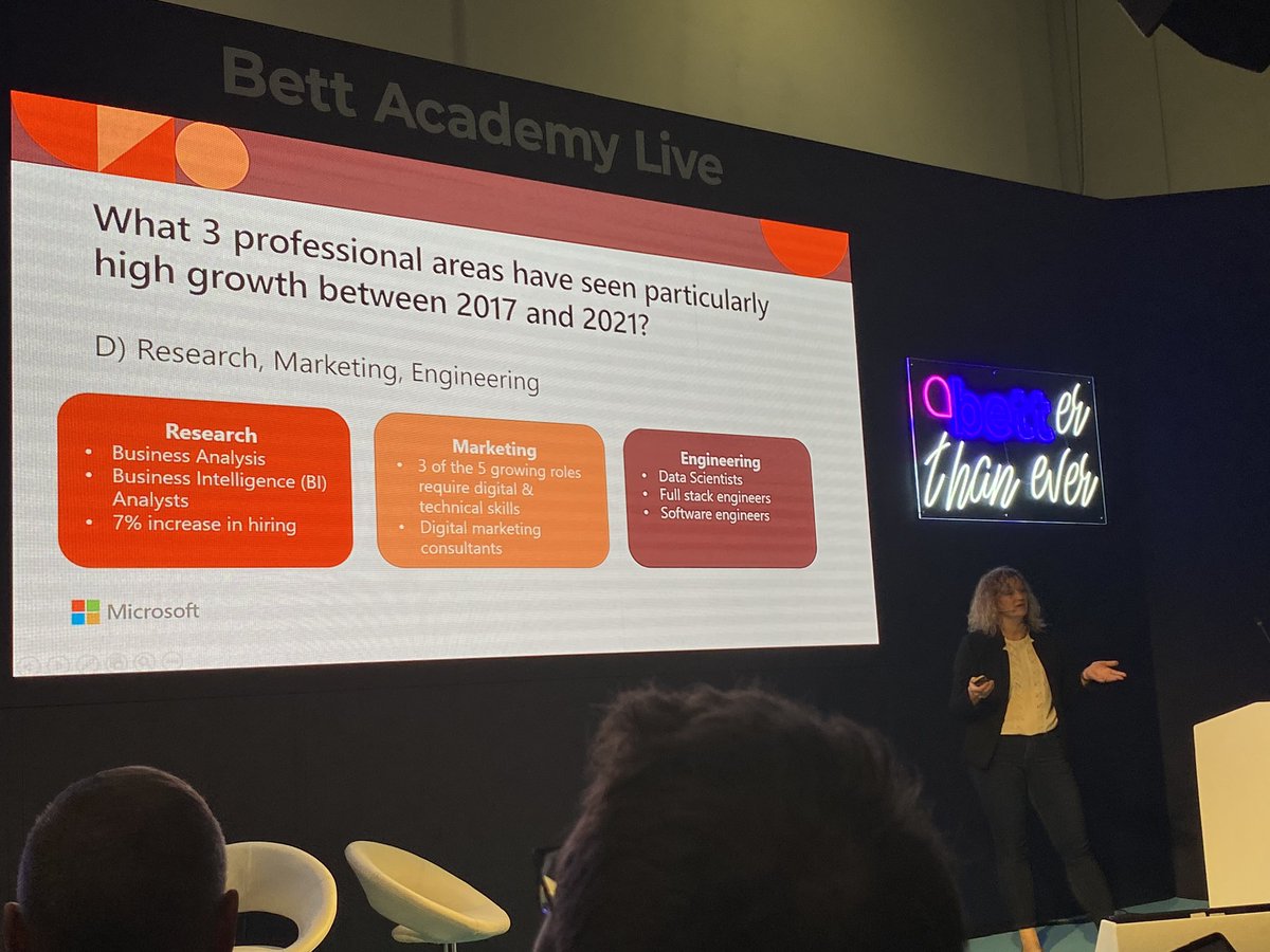 EducatorJenny's tweet photo. Learning about the importance or tech skills with @Jenking__ at #Bett2023 https://t.co/D3R8QQOtel