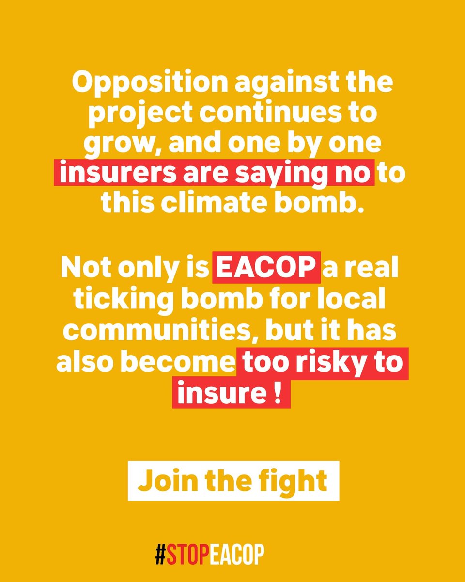 BREAKING 🎉🍾 <a href="/LloydsofLondon/">Lloyd's</a> insurer Cincinnati rules out underwriting the East Africa Crude Oil pipeline #StopEACOP

Baraka Lenga <a href="/GreenFaith_Afr/">GreenFaith Africa</a>  "Their decision sends a strong message that the environmental and human rights impacts of this project cannot be ignored"