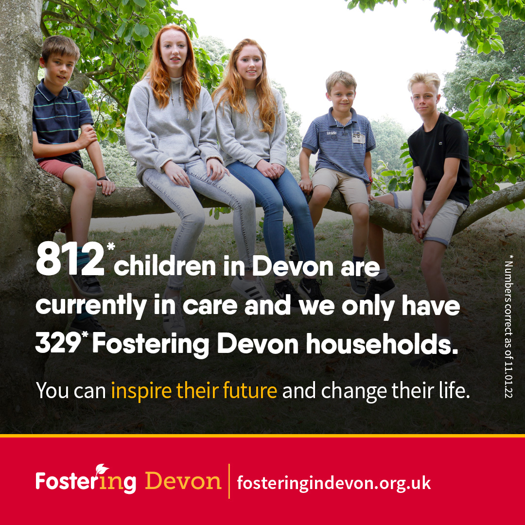 With 812 children in care across #Devon, and a large number of those being children aged 11+, we're actively looking for more foster carers to help our young people build essential skills to enter adulthood. Visit our website and request a call-back fosteringindevon.org.uk