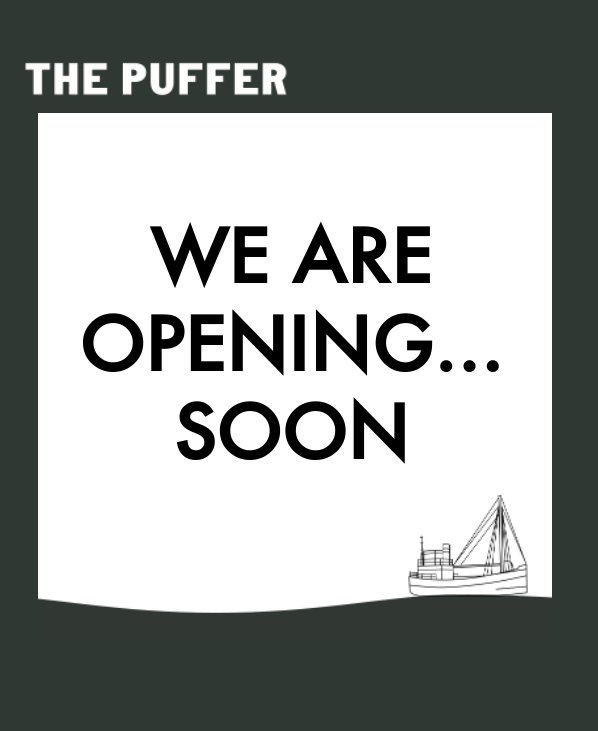 _puffer's tweet image. Puffer Friends. With limited staff we have had to make the decision to limit our opening hours for now. We are so proud of The Puffer we are creating and aim to be back in full swing very soon. 

Cafe opening: 
8&amp;amp;9 April: 11-16 (kitchen 11-15)

Then same hours Fri- Sun weekly.