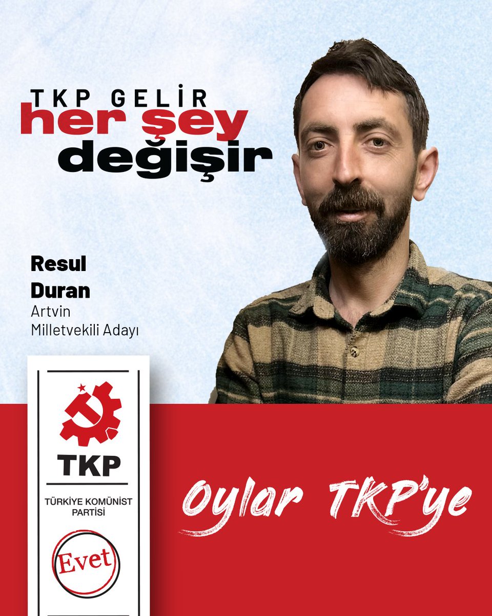 semrayvz84's tweet photo. Ben Resul Duran
Sanayi sektöründe Demir doğrama işi yapan bir emekçiyim.
Işçilerin sömürülmediği
Mobbinge maruz kalmadığı 
İnsanın insanca yaşayabileceği bir düzen için TKP Artvin Milletvekili Adayıyım.
#1oyErdoğanGitsinDiye1oyTKPye 
#TkpGelirHerseyDeğisir 
#OylarTKPye https://t.co/92G7yZARgK