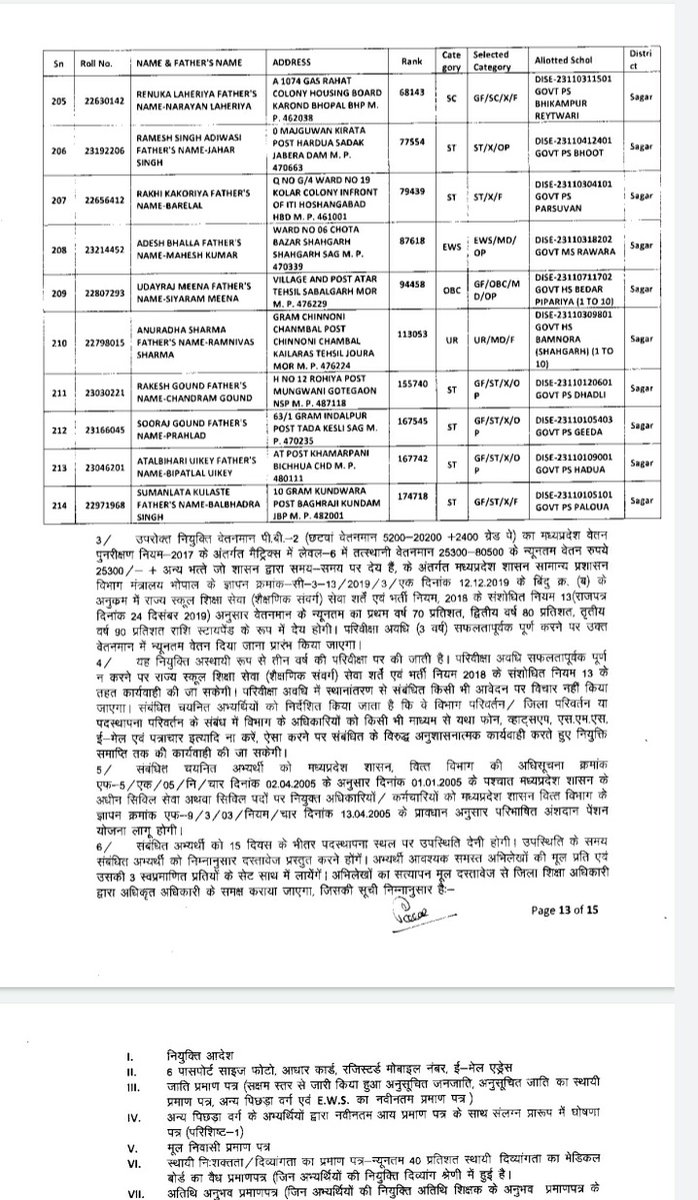 मध्यप्रदेश में हमारे सभी B.ed साथियों को level-1 (कक्षा 1 to 5) में नियुक्ति पत्र मिलने पर बहुत-बहुत बधाई एवं शुभकामनाएं।

भारत के सभी B.Ed अभ्यर्थियों के साथ में सुप्रीम कोर्ट से न्याय होगा। सभी धैर्य बनाए रखें । 
<a href="/rahulna36606166/">Rahul namdeo</a>