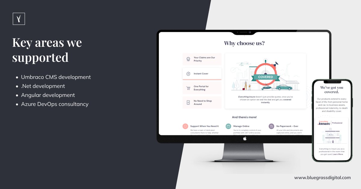 Bluegrassgroup's tweet photo. Discover how Bluegrass helped https://t.co/tuagGsGbRl enhance their online presence and streamline its customer experience with a bespoke digital solution. Read our latest case study to learn more!

https://t.co/tanaEikSLa 

#digitaltransformation #Bluegrass #EverythingInsure https://t.co/LxJiD7jbCp