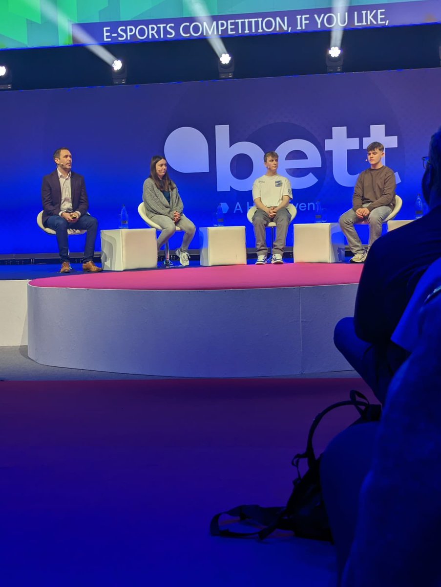 Two of our owners, @georgemluk and @CTRLQ1ll, had the pleasure of talking at @Bett_show yesterday.

On behalf of @MicrosoftEDU, on all things #EsportsEDU.

#CTRLTheGame #Bett2023
