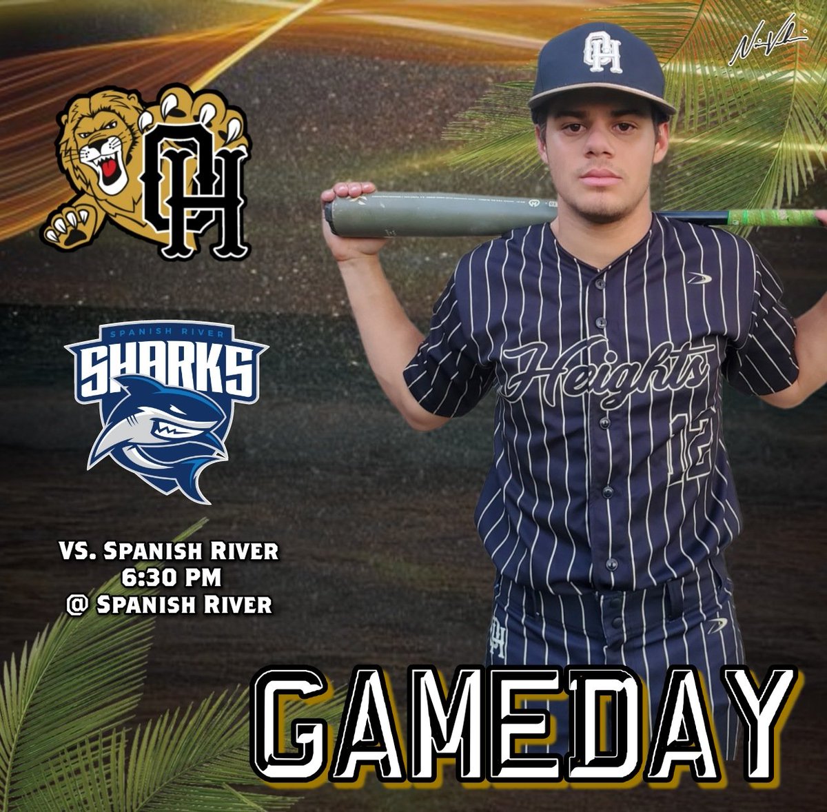 Tonight your Olympic Heights Lions take on the Spanish River Sharks for an away game at 6:30 pm. Go Lions! #ohlions #lionsbaseball #lockedin #getonthetrain