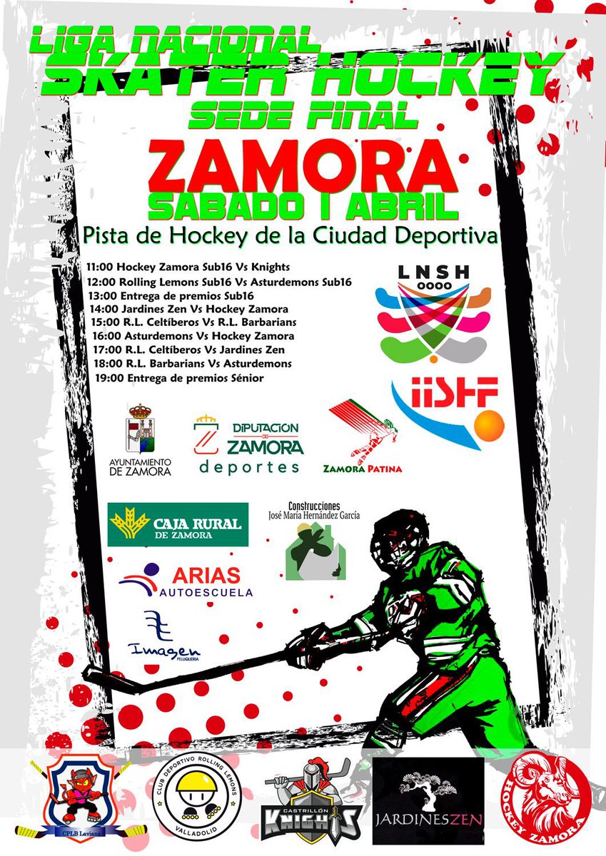 AutoAriasZamora's tweet photo. No te pierdas el próximo torneo en #Zamora de #SkaterHockey #HockeyZamora #ZamoraPatina #AutoAriasZamora #AutoAriasDeporte https://t.co/qNnGYDnPe2