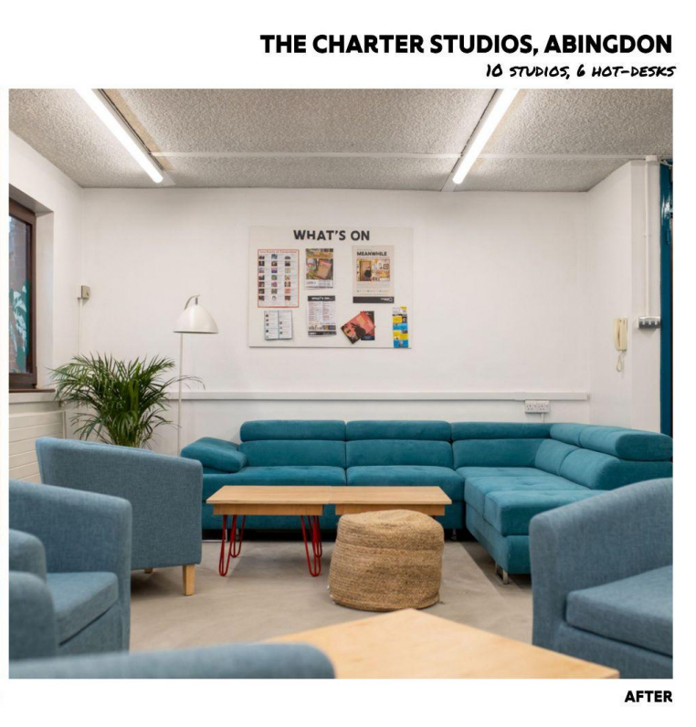 #ThrowbackThursday

A before and after visual of The Charter Studios- a large shared workspace in the centre of Abingdon, Vale of White Horse. 

'Access to this space has allowed me to get on with things that I didn't have space to deal with...' 

⁠#Meanwhilespace #Oxford