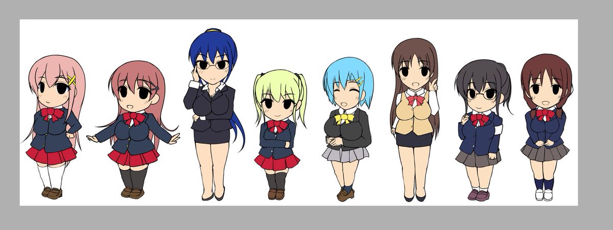 前半はSDキャラ描いたり、後半は次回作のスケベラフ線画を書いたりしてましたです〆('ー`)b
#今月描いた絵を晒そう 