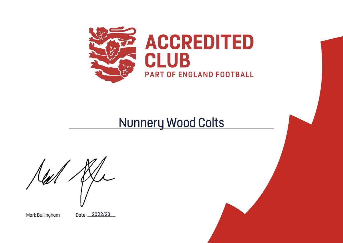 NWColts_FC's tweet photo. Nunnery Wood Colts are proud to announce that they have retained the highest 3 Star England Football Accreditation! ⭐️⭐️⭐️!! https://t.co/cPQDm8T3Lr