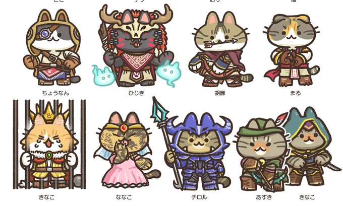 #ネコちゃんRPGキャラ化企画第一弾完成ー! 
