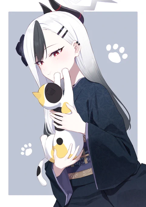 猫にウザがられるカヨコかわいい #ブルアカ 