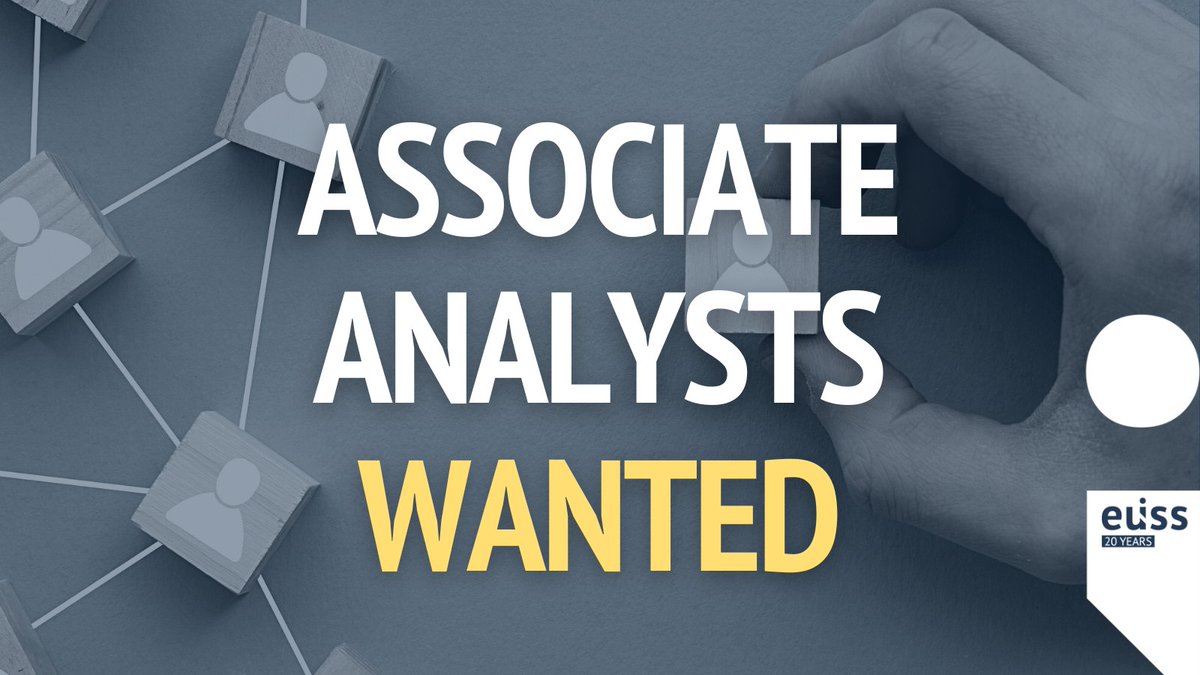 ⏰ Only a week left to apply to our Associate Analysts positions!

💼 Associate Analyst : Transatlantic relations/EU-NATO relations
💼 Associate Analyst: Environmental/energy security
💼 Associate Analyst: Western Balkans

👉 More info: iss.europa.eu/opportunities