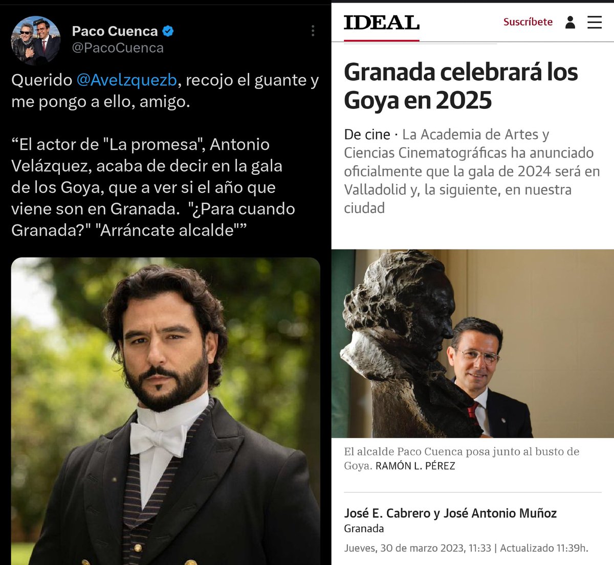 JBdeGranada 🌹 (@jbdegranada) on Twitter photo Cuando el alcalde de Granada <a href="/PacoCuenca/">Paco Cuenca</a> dice que se pone a ello, se pone.
Estimado <a href="/Avelzquezb/">Antonio Velázquez</a>, aquí tiene el resultado de su petición.
#GranadayaFunciona, y queremos que siga funcionando. Cuando el alcalde de Granada <a href="/PacoCuenca/">Paco Cuenca</a> dice que se pone a ello, se pone.
Estimado <a href="/Avelzquezb/">Antonio Velázquez</a>, aquí tiene el resultado de su petición.
#GranadayaFunciona, y queremos que siga funcionando.