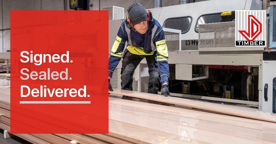 Signed. Sealed. Delivered.

Our stock of pre-machined Oak and Meranti is protected with heat sealed clear envelope wrapping to protect it from the elements and make it easier to handle upon receipt.