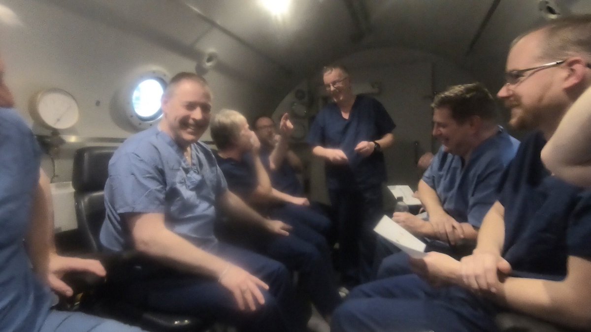 Scubanuts3's tweet photo. We had a fantastic evening at the Midland Dive Chamber on Tuesday - our thanks to Robbie and the two Mark’s for making us feel so welcome! We received a presentation on the work of the chamber, overview of it’s operation and then completed a dry dive to 50 metres.
#drydive https://t.co/PNuyZ7gzVR