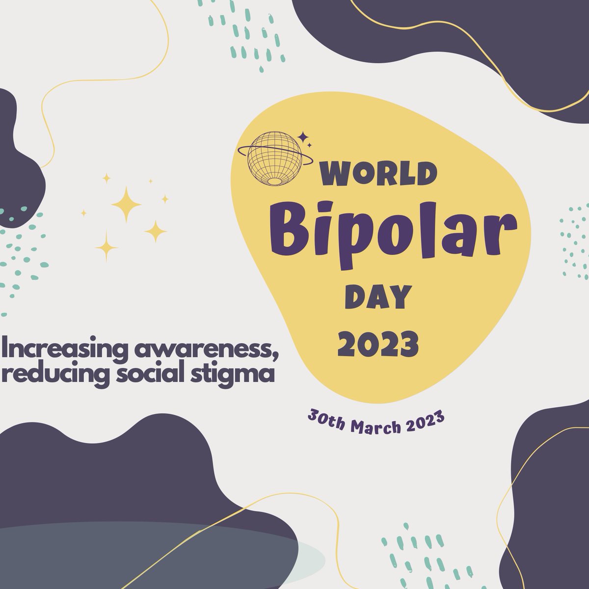 MaudsleyPrivate's tweet photo. Today is World Bipolar Day 2023! Although bipolar can be a lifelong illness, you are not alone, there is hope with a lot of support and treatments available. #WorldBipolarDay2023
#standtogether #increasingawareness #breakingthestigma https://t.co/3HI4oF3q2b