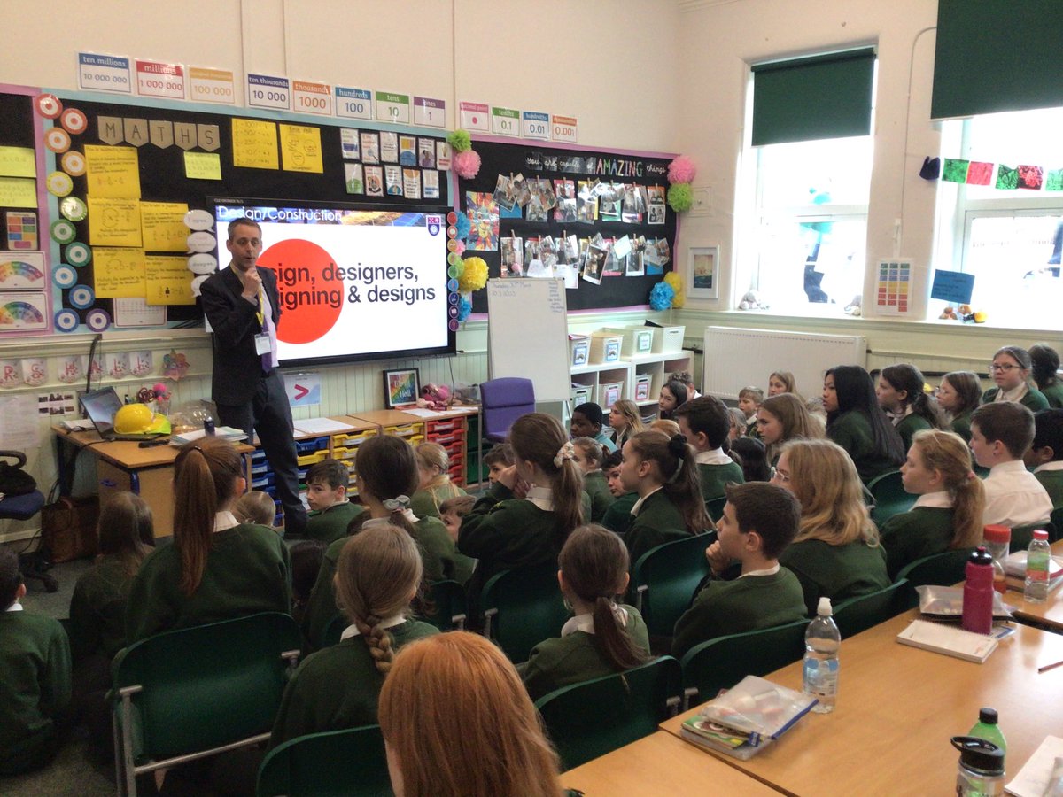 Year6IJS's tweet photo. Mr Turner from @Huxlow is here to talk to us about careers in design and construction 👷👷‍♀️ https://t.co/1TaHRFIbEs