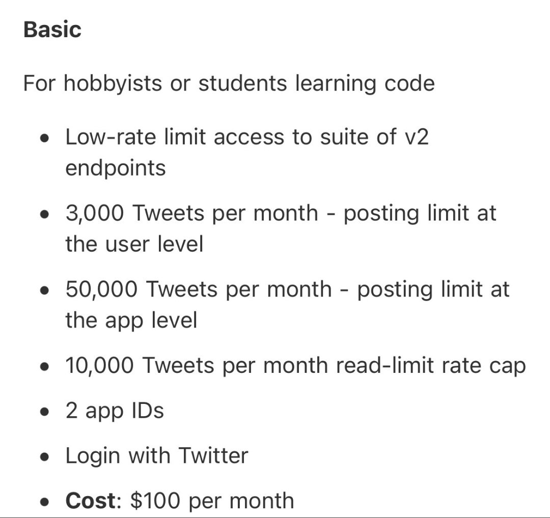 TheRealEtch's tweet image. What kind of student has $100 to spend every month?! 😂

#TwitterAPI