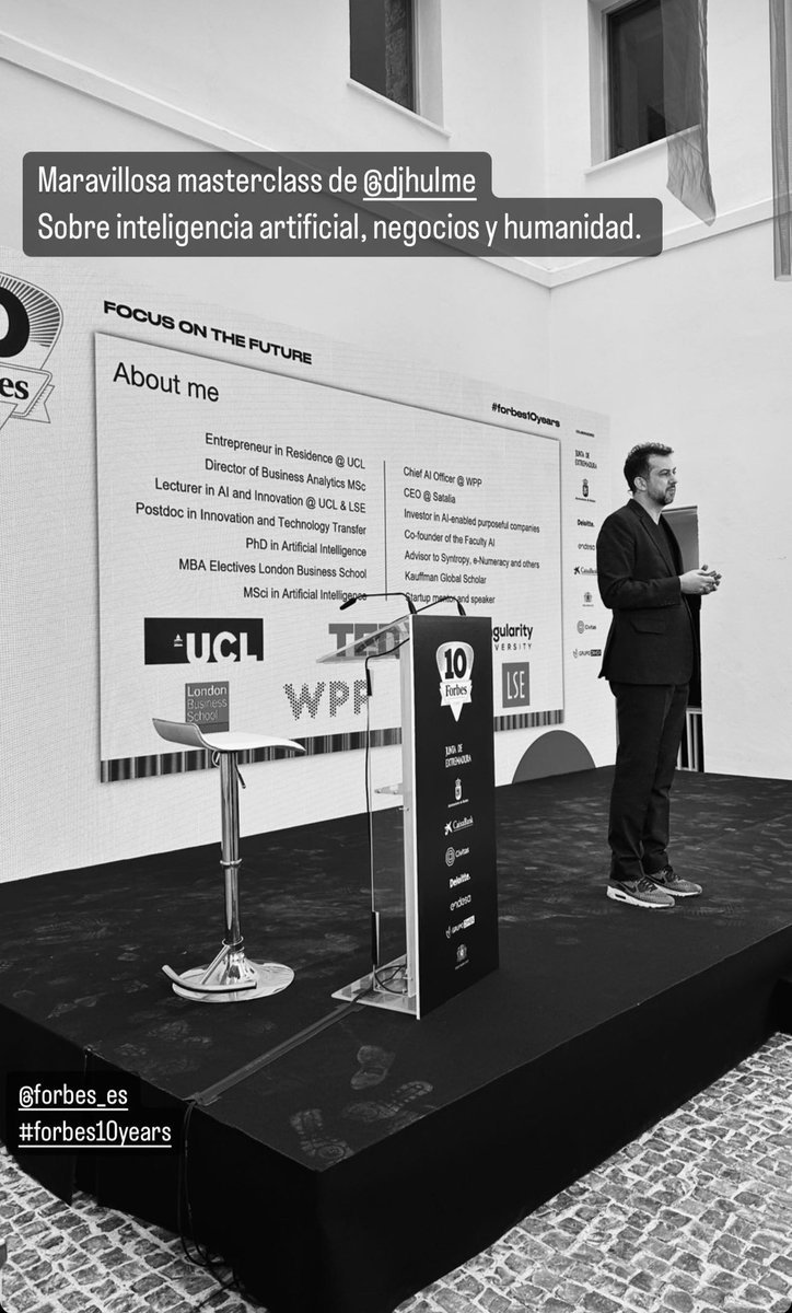 Patibaiges's tweet photo. La primera parada en nuestra celebración del décimo aniversario de @Forbes_es ha sido Badajoz. #Forbes10years Focus on Extremadura ha sido todo un éxito. Hemos disfrutado muchísima con la masterclass de Daniel Hulme @TheSolveEngine . Ahora toca Las Palmas de Gran Canaria! 💪🏻 https://t.co/xyplP3jyu0