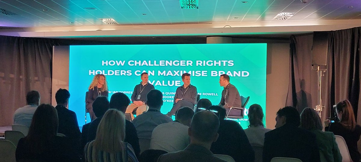 Solid <a href="/OneZeroSport/">One-Zero</a> panel on 'challenger' rightsholders working with brands mc'd by Teneo MD <a href="/KelliSlatts/">Kelli O'Keeffe</a> #OZ23 feat. <a href="/DubGAAOfficial/">Dublin GAA</a> <a href="/WeAreWST/">WST</a> <a href="/OfficialNIFL/">NI Football League</a>