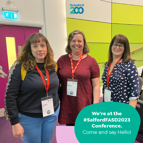 seashelltrust's tweet photo. We are delighted to be at the #SalfordFASD2023 conference!
Come and say hello or pick up one of our training flyers on the Greater Manchester FASD Network exhibition table. ๐
@FasdSalford
#FASD #FASDSupport https://t.co/zEjAtoePjd