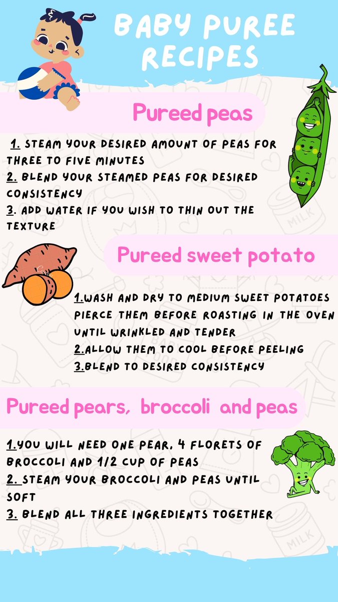 TUDub_Biology's tweet image. EAT🍽, SLEEP😴, SNACK🥦, REPEAT🔄
Are you interested in the recipe used in the video above? ☝️
Here are some healthy homemade snacks🍠🥦🌽, convenient to make when starting complementary feeding! 👶

#weaning #Complementaryfeeding #snacksforbabies #healthyeating #homemadesnacks