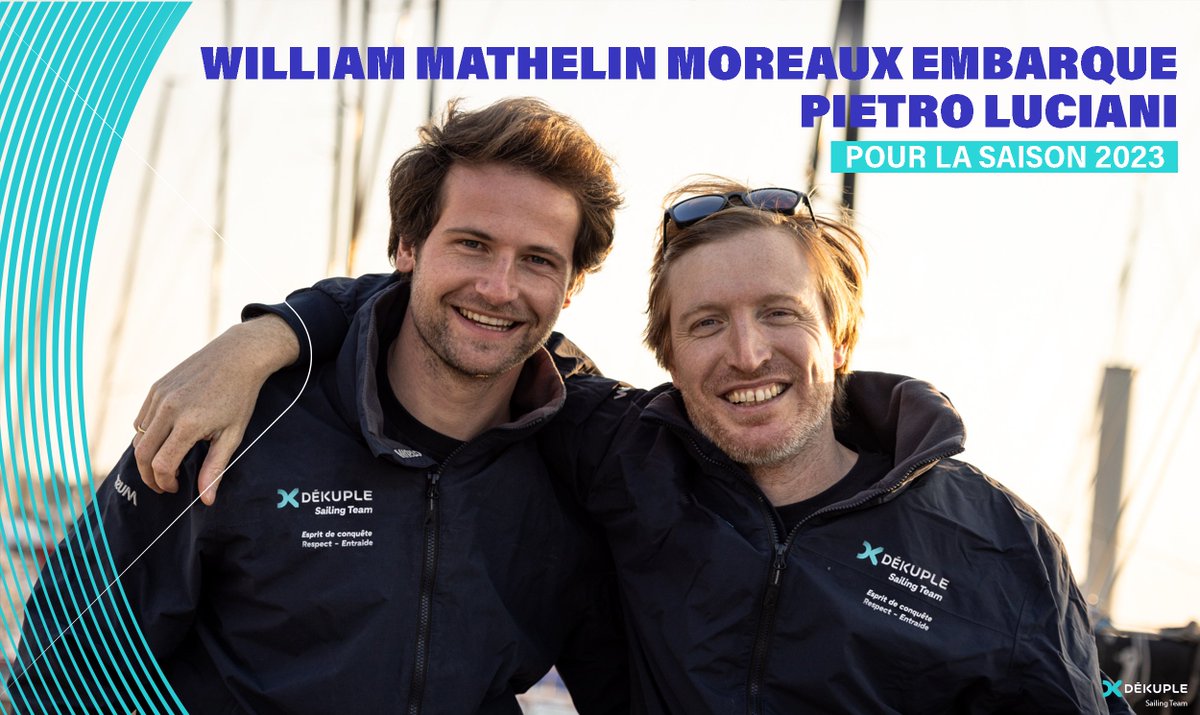 WilliamMathelin's tweet image. La saison 2023 à bord du @AssoClass40 Dékuple avec Pietro Luciani  ! 🤩 
 
➡️ Lire l'actu : bit.ly/Coskipper2023

@Dekuple_FR  | Iroko.eu | #Izipizi | @Balibaris | @mustoclothing | @PerceNeigeinfos 

#Annonce #Coskipper #Class40 #DékupleSailingTeam #TJV