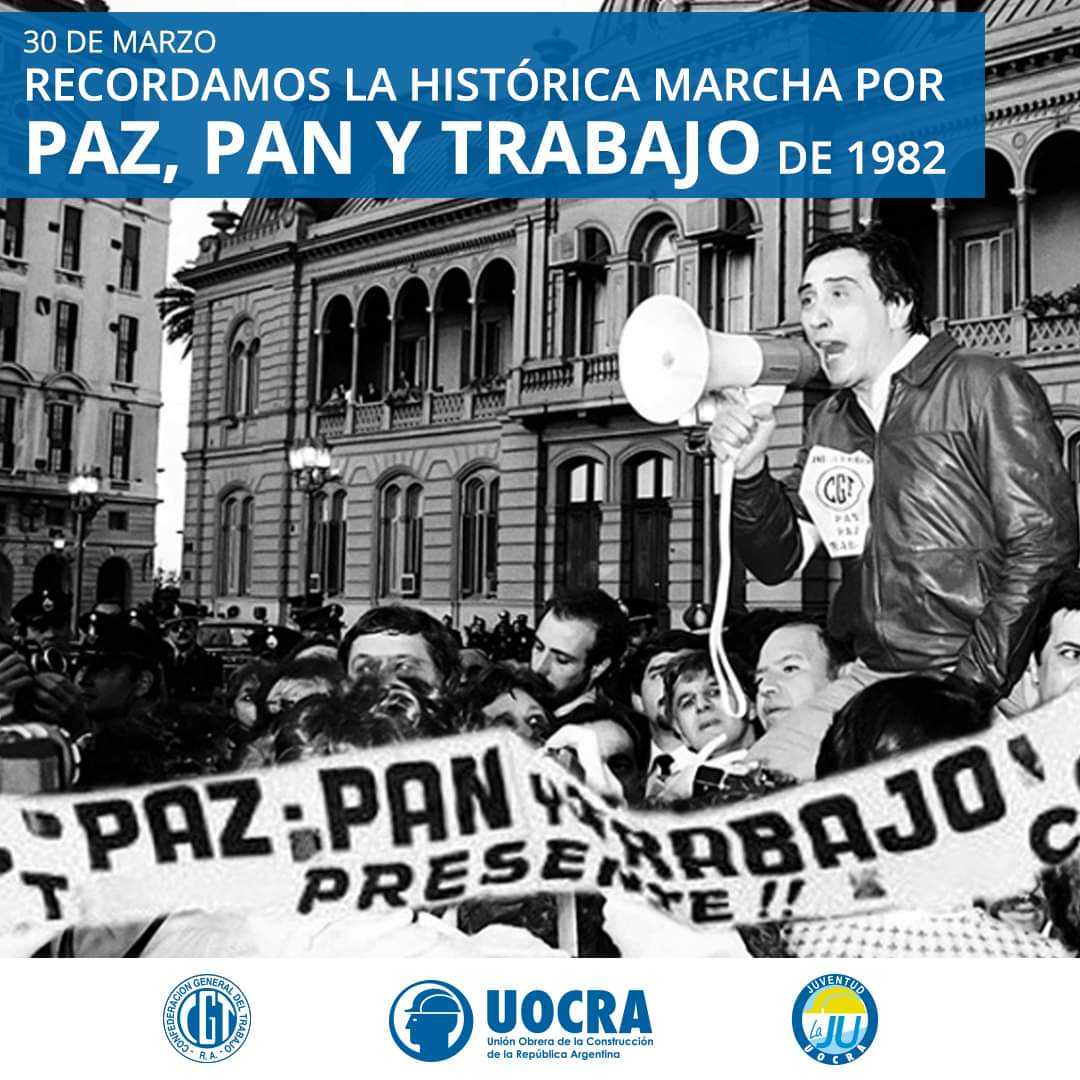 lajuuocrachaco's tweet photo. 30  de Marzo - Recordamos la histórica marcha por PAZ, PAN y TRABAJO de 1982. https://t.co/QgJsiE6VQG