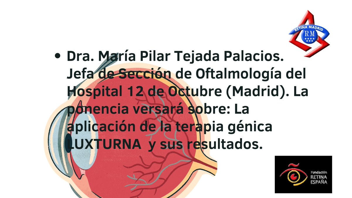 retinaanterior's tweet photo. Os esperamos esta tarde en CaixaForum-Madrid, 16:30h. hasta completar aforo. Hablaremos de Distrofias Hereditarias de Retina, #DHR, ensayos clínicos, nuevas terapias como #Luxturna, también para RP o Neuropatía óptica de Leber. #LHON y el registro de pacientes con ONERO. https://t.co/W150xouupq