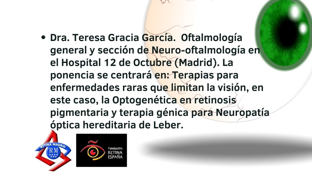 retinaanterior's tweet photo. Os esperamos esta tarde en CaixaForum-Madrid, 16:30h. hasta completar aforo. Hablaremos de Distrofias Hereditarias de Retina, #DHR, ensayos clínicos, nuevas terapias como #Luxturna, también para RP o Neuropatía óptica de Leber. #LHON y el registro de pacientes con ONERO. https://t.co/W150xouupq