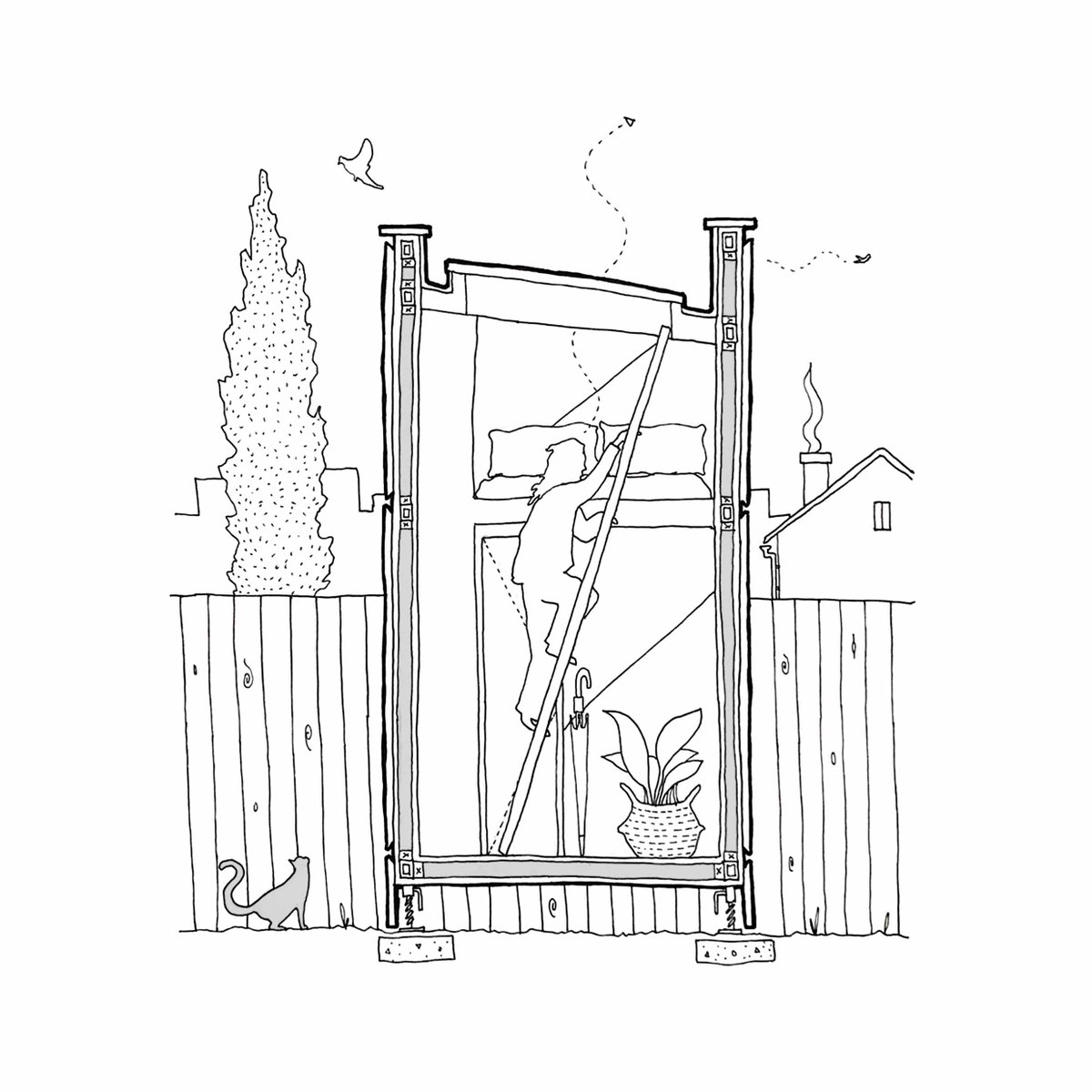 Sleeping Pod Section 2 - Zean Macfarlane

#sketch #architecture #architecturedrawing
#microhouse #microhome #carryhome #architect #art #sketching #building #affordablearchitecture
#affordablehousing