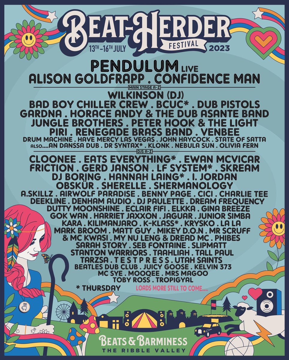 We are absolutely buzzing to announce we are to play the Main Stage at <a href="/Beatherder/">Beat-Herder Festival</a> in July this year!

Our thanks to Nick for having us down. We’ve been trying to get the stars to align on this appearance for years so delighted to be able to head down to Ribble Valley this July!