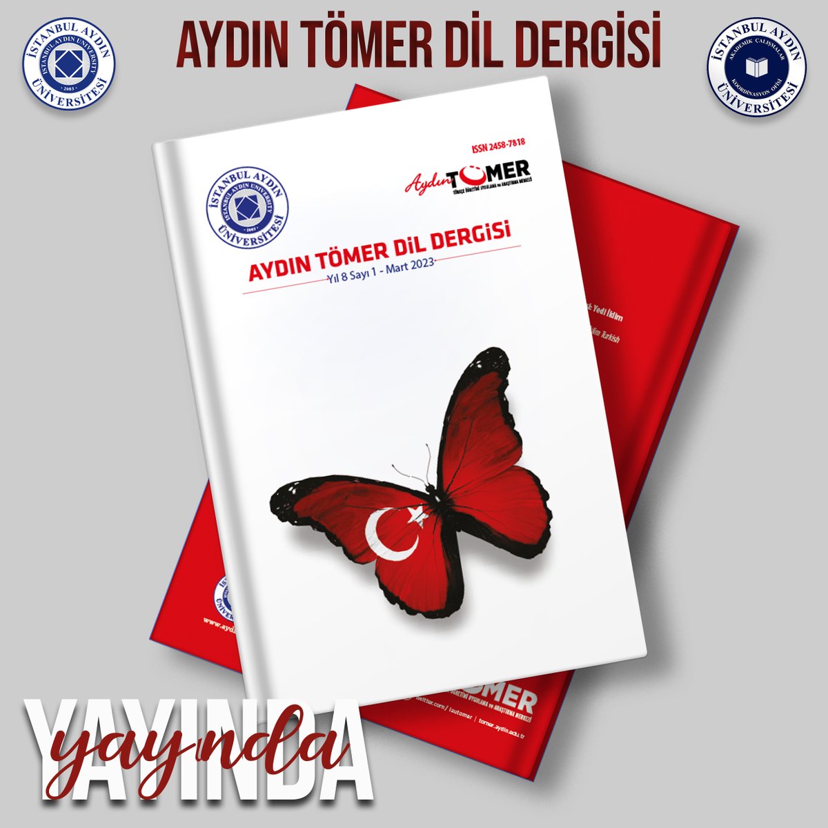 Aydın Tömer Dil dergisi Mart 2023 (Yıl 8 Sayı 1) sayısı yayımlanmıştır. Aşağıdaki linkten ulaşabilirsiniz. Keyifli okumalar dileriz.
bit.ly/42V5b9h
#iauacko