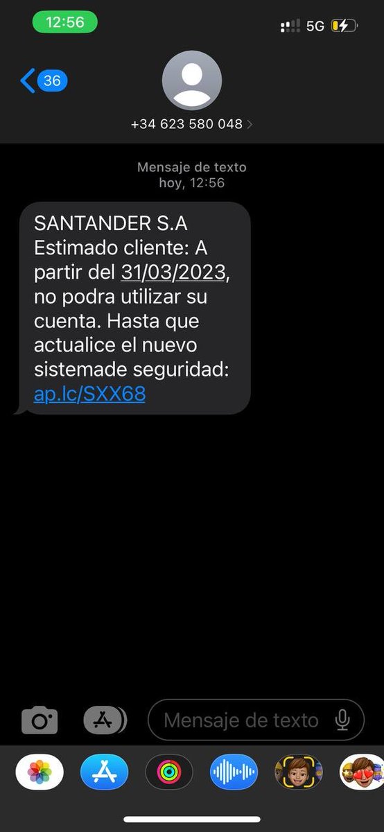 ramon_salado's tweet photo. Campaña de #suplantación #SMSing @santander_es @incibe @GDTGuardiaCivil 

> https://t.co/Im0EhPtD21 https://t.co/OssZtCaTfW