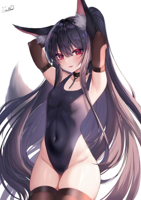 ハイレグスク水 
※キャラに愛着を持ってもらいたいので、これからは🦊ちゃん呼びではなく名前呼びで行こうと思います。
名前は月詠 夜詩華です。よろしくお願いします🫠
↓FANBOXえっち差分リンク 