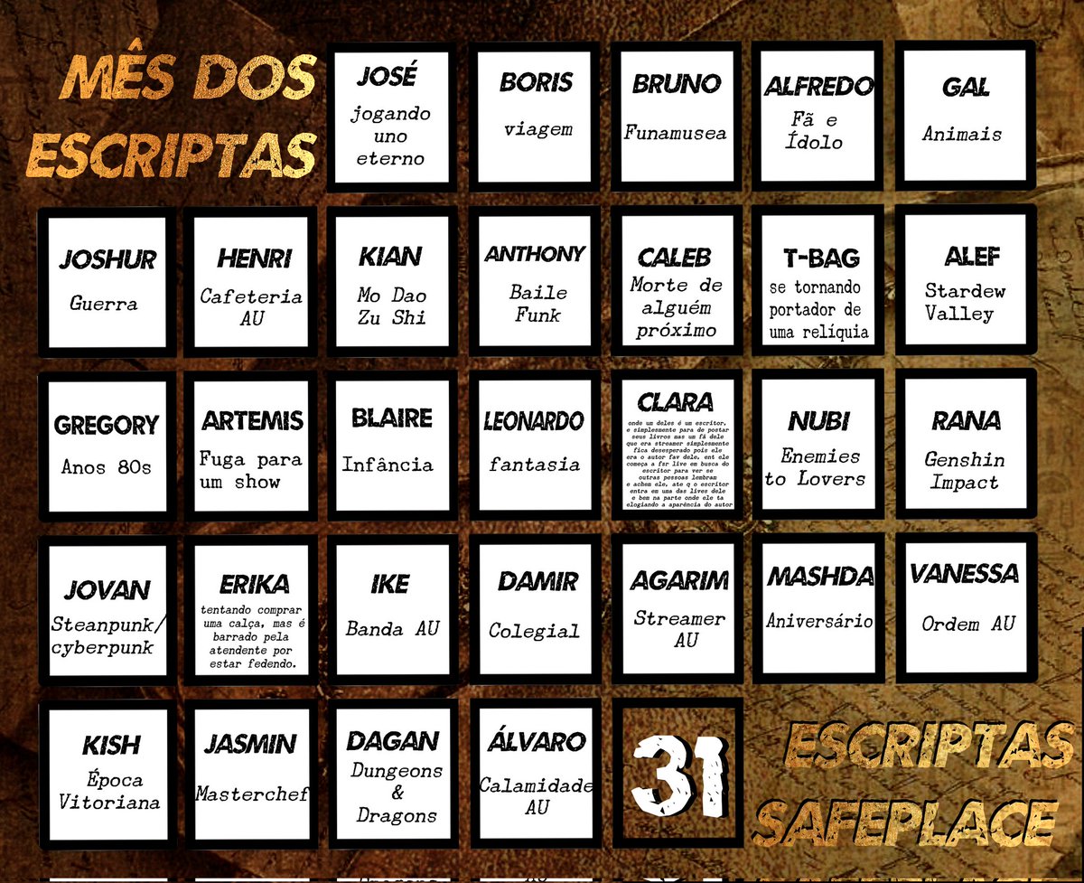 SAFESCRIPTA's tweet photo. DIA 30
Sรณ mais um dia e esse mรชs acaba!! Tomara que mรชs que vem seja melhor pros adm, nรณs merecemos ๐ซถ
Para interagir vc pode usar:
#EscriptasStans
#EscriptasMonth
#EscriptaMonth https://t.co/Sz8yobAyht