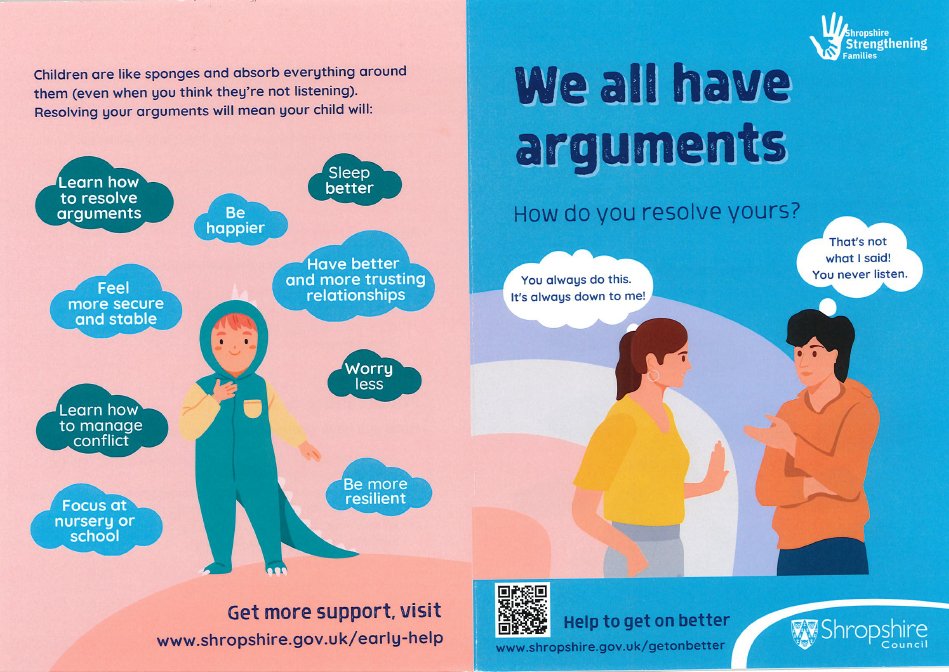 TheCorbet's tweet photo. Shropshire Strengthening Families - We all have arguments https://t.co/xIJ16kSm1k