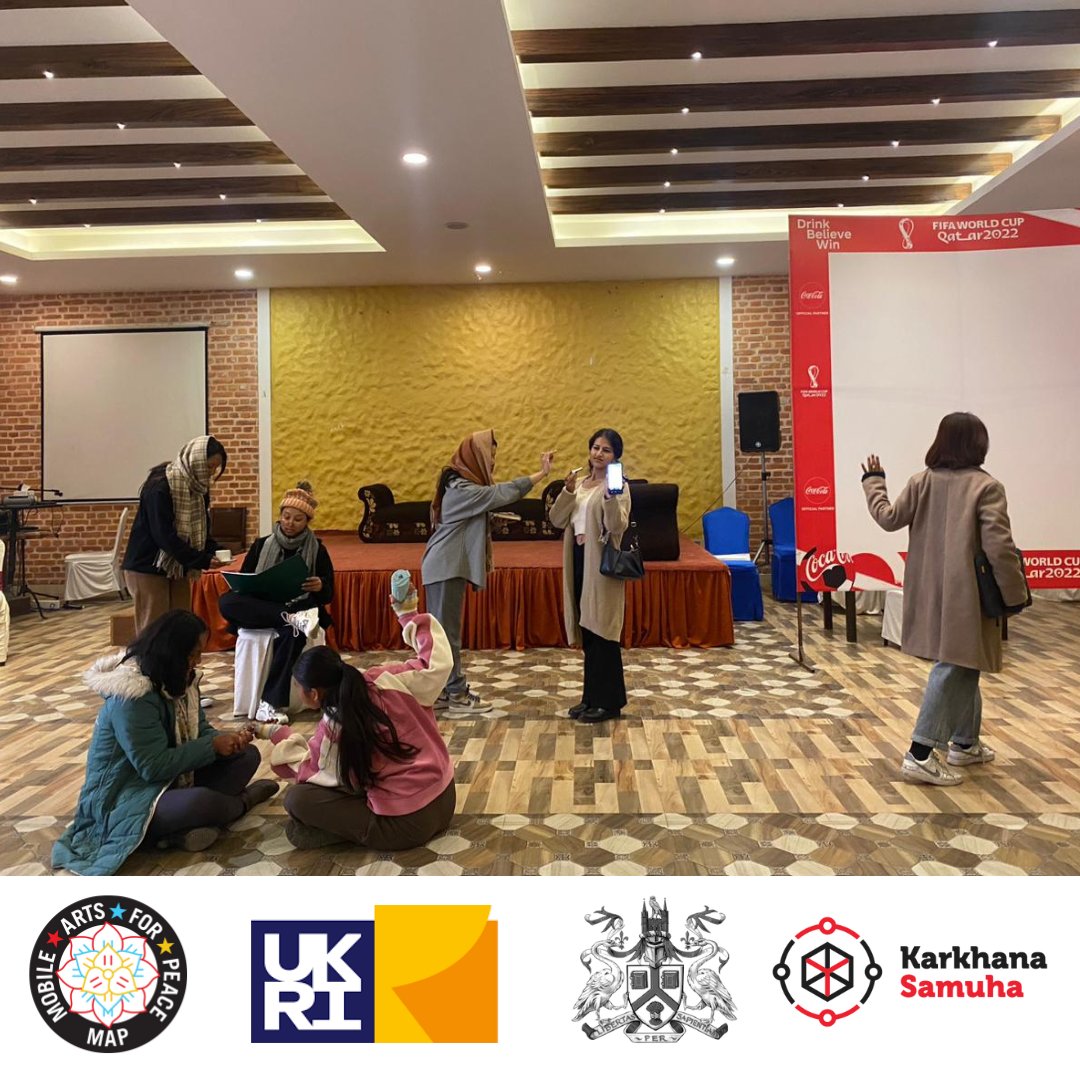 karkhana_samuha's tweet photo. #MAPNotes Peace is built on listening/feeling heard. Can art-based methods circumvent social conventions enabling intergenerational dialogue between youth and their much older leaders? Our research aims to find out. #youth #peacebuilding @ahrcpress @gcrf @Mobile__Arts https://t.co/UGQllMh0gB