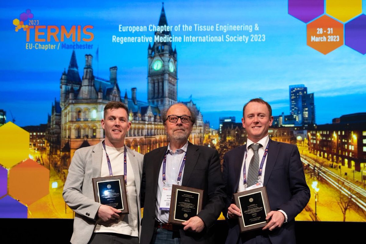 Honoured and delighted to receive the Robert Brown Early Career Investigator Award from <a href="/EuTermis/">TERMIS-EU</a>.  Thank you to all past and present colleagues and friends along the journey to this point.
