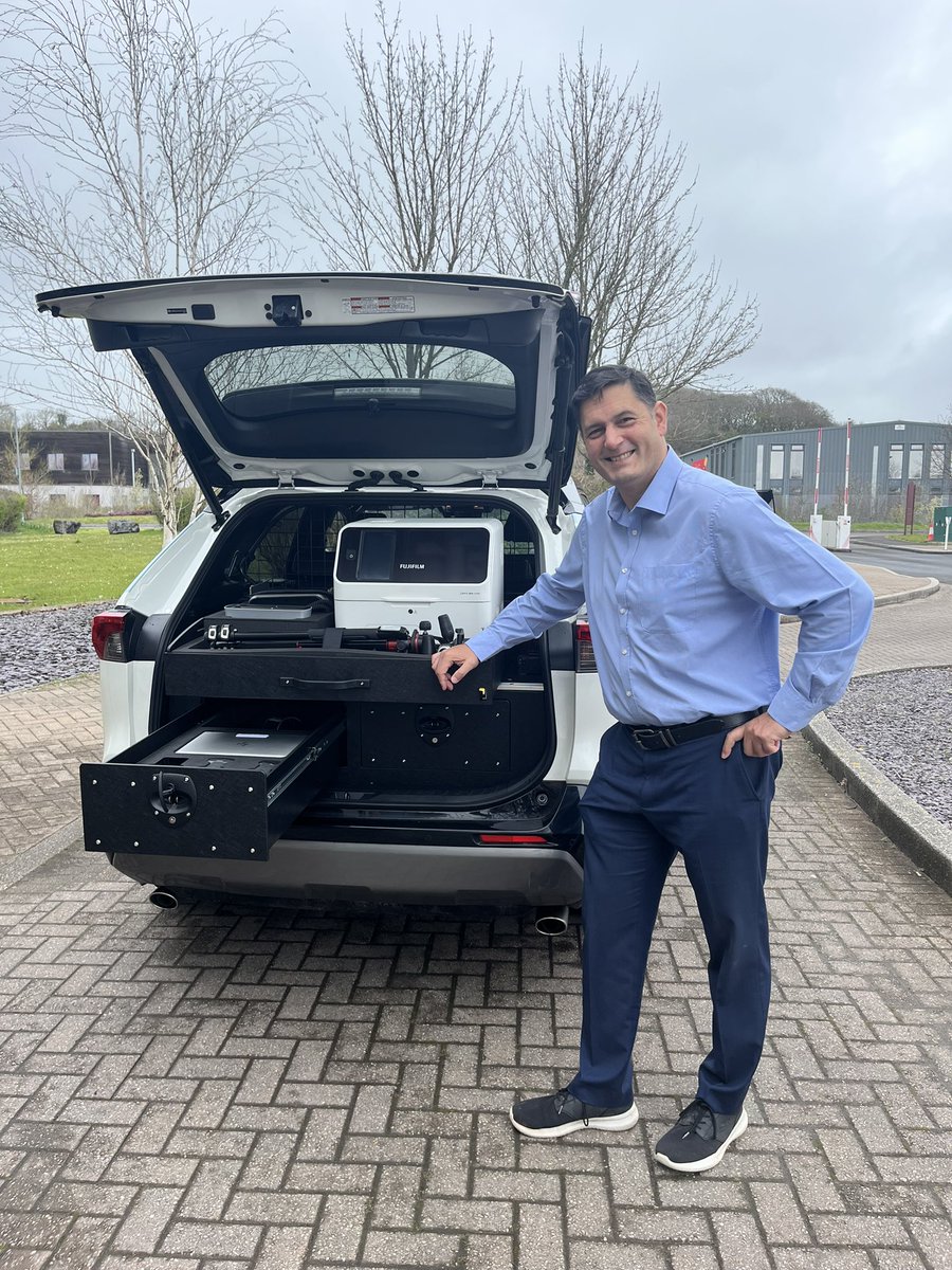HWB360LTD's tweet photo. We’ve had a visit today from Huw Shurmer and his team @FujifilmUK with their RAV4 ultra portable diagnostics car. A fantastic solution for mobile healthcare across communities. We look forward to showcasing to other interested parties.
#fujifilmultra #drivingdiagnostics https://t.co/Ts2C4I5I6n