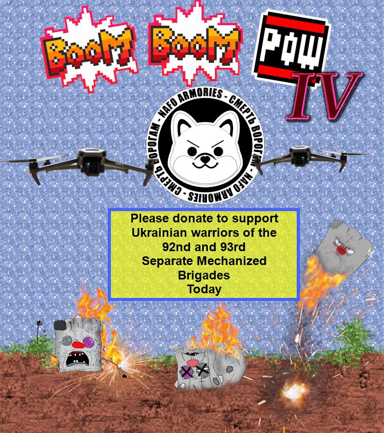 Slowdiversion's tweet photo. Operation BOOM BOOM POW IV is on! We are trying to raise funds for 8 new drones, two of which are thermals.
You can find paypal and monobank details here: https://t.co/uMMsLgCS36
Slava Ukraini! https://t.co/wIa977wStw