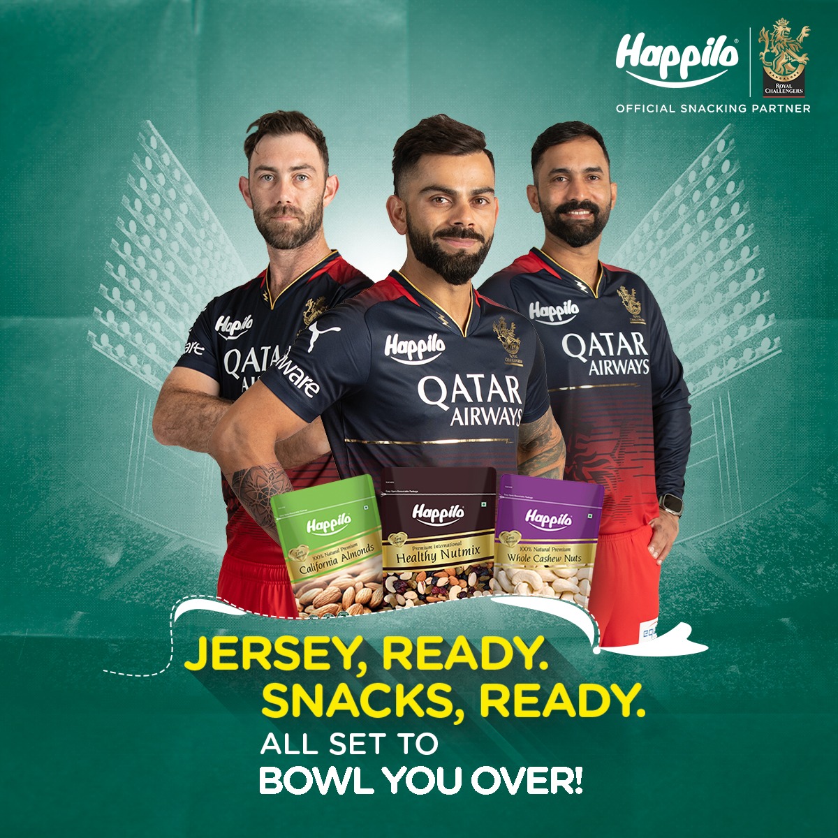HappiloIndia's tweet photo. Don't miss out on this opportunity! Follow https://t.co/0VU6Ify7IK for giveaways and updates. #RCB #Happilo #ipl2023 #PlayBold #healthysnacks https://t.co/38tt7j1zzz