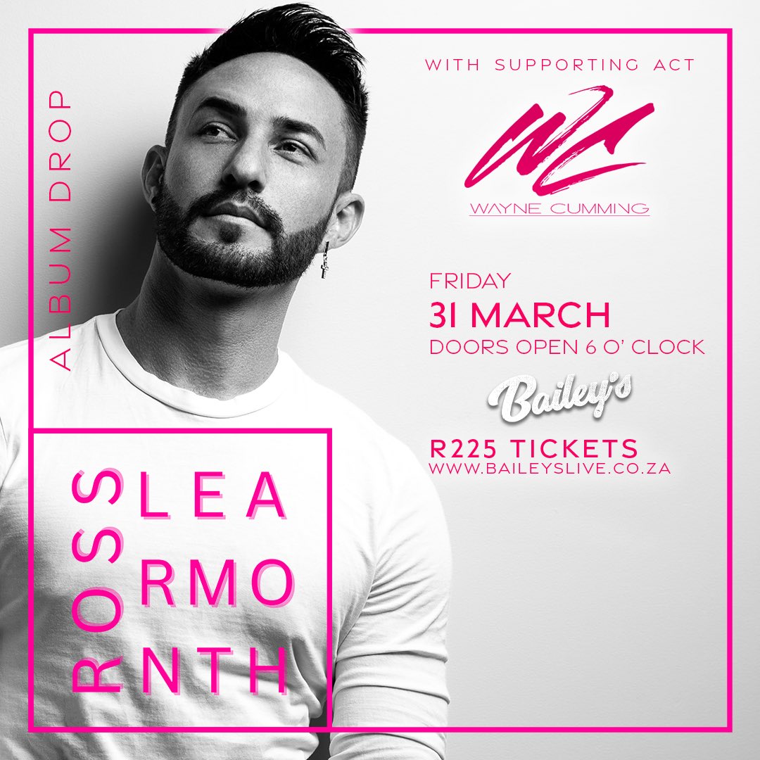 ITS OFFICIAL!!!

I’m opening for <a href="/RossLearmonth/">Ross Learmonth</a> tomorrow night at <a href="/BaileysBedford/">Bailey's Bedfordview</a>. 

Get those tickets now. They are selling fast. 

See you tomorrow. 
Doors open at 6